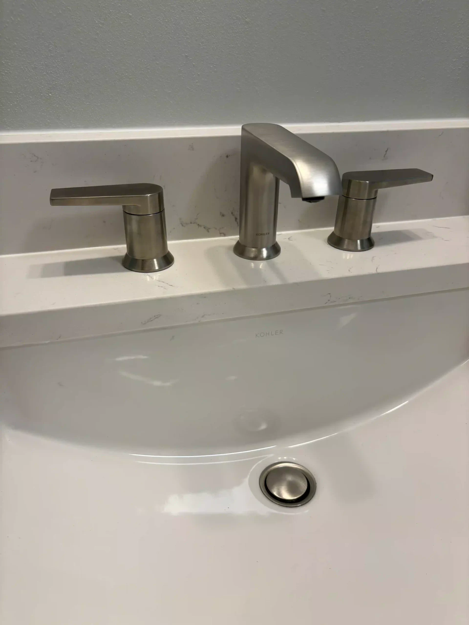 Customer supplied Bathroom sink faucet and drain assembly Install