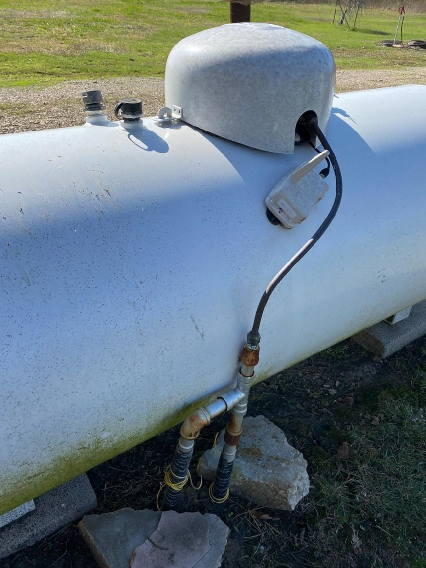 A gas line repair.