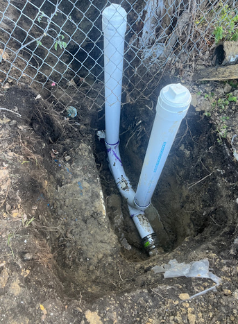 Commercial drain clean out.